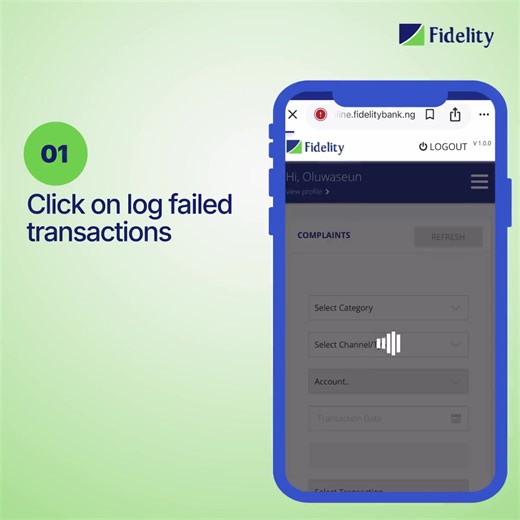 4.7K views · 188 reactions | Hey Fidelity Fam! Did you know you can log failed transactions all by yourself?  Whether through the Fidelity Mobile App or via USSD, you can get those urgent issues resolved in no time. Watch how to easily log and track failed transactions in just a few taps — and don’t forget to save this video for later! ✨ #WeAreFidelity #TheLifestyleBank | Fidelity Bank Plc | Facebook