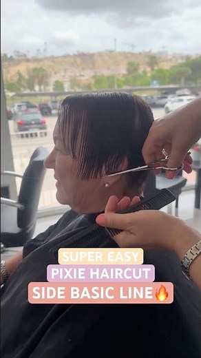SUPER EASY PIXIE HAIRCUT BASIC LINE: Complete Tutorial Linked Below! 🔥🔥🔥