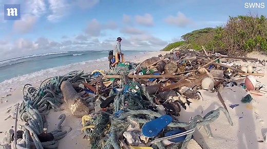 Plastic waste seen covering tropical islands off Australian coast