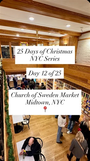 Emily Anderson on Instagram: "Day 12 of 25 Days of Christmas in NYC! 🇸🇪✨ From Times Square chaos to a Nordic fairytale in 5 minutes. 🤫 Today we are at the Church of Sweden on 48th Street, arguably the best-kept secret in Midtown. The Vibe: Most people walk right past this building, but inside is a hidden gem. The Market: Forget the crowded holiday villages. Here, you will find a full-blown holiday market spread across the main floor and basement. The Experience: You can wander past shelves of