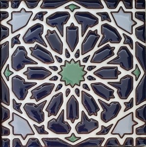 Marrakesh Arabesque Tile: Hand-painted Ceramic Backsplash (6x6, Set of 4) - Etsy
