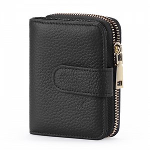 KALUNMA Men's Wallet Genuine Leather Wallets for Men RFID Blocking Card Holder with Zipper Coin Purse - Walmart.com