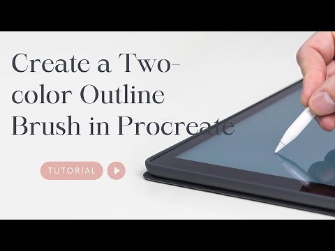 How to make a two-color outline brush in Procreate