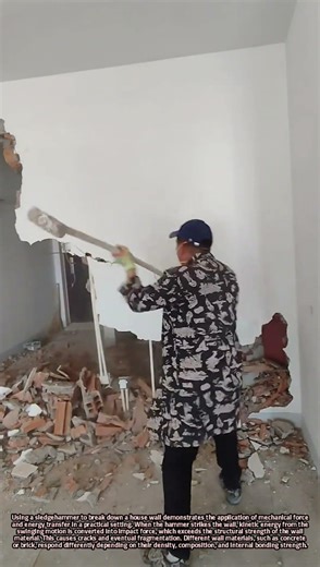 Demolition Science: Impact Force and Structural Breakage in Walls