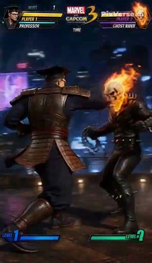 Professor Fatalis vs Motoqueiro Fantasma (Ultimate Marvel vs Capcom 3).