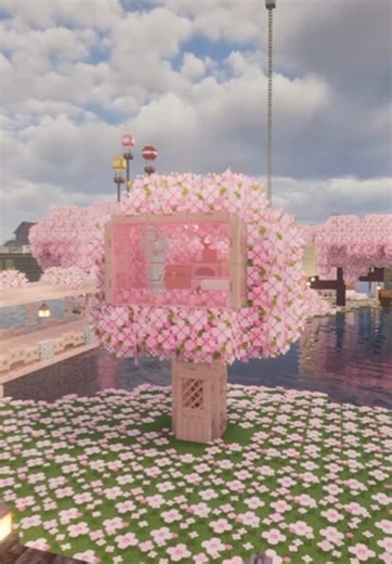 Cherry Blossom Tree House in Minecraft