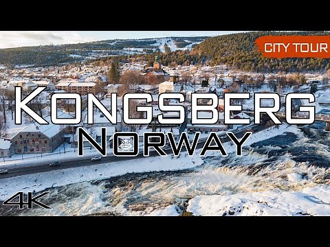 Kongsberg Norway - City Tour & Drone, 4k