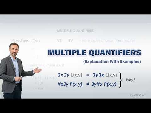 Understanding order in multiple quantifiers | Math Logic | Rimetric Walkthrough