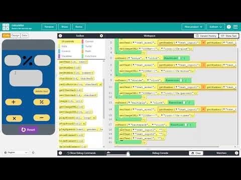 How to make a working calculator in code.org app lab
