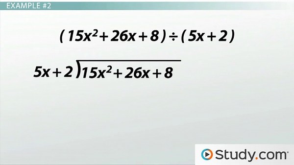 Polynomial Long Division | Overview & Examples