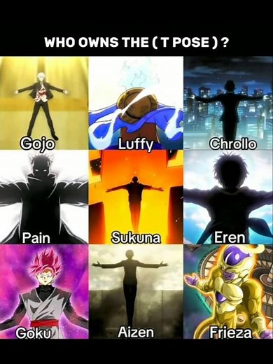 Anime T-Pose Battle 🔥 Who Looks Most Powerful?