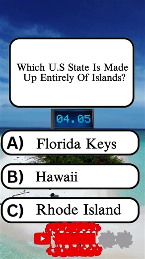 Which U.S State Is Made Up Entirely of Islands?#usaquiz #unitedstatesofamerica #unitedstates#Shorts