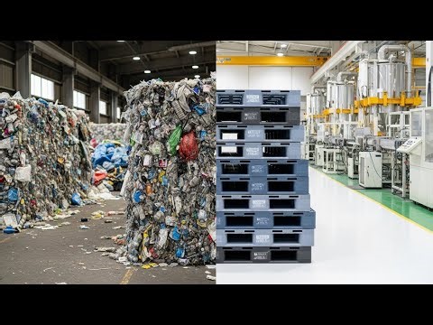Mixed Plastic Waste Converted into Shipping Pallet