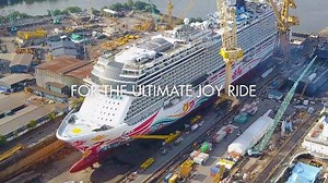SNEAK PEEK: #NorwegianJOY has completed her dry dock and is officially on her way to start her U.S. Inaugural Tour. Get ready to shift into spectacular, April 26th! 🏁🏎💨 | Norwegian Cruise Line