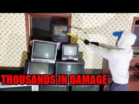 Destroying Thousands of Dollars Worth of Electronics Inside This House!