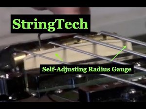 Making a self-adjusting radius gauge / handling those long flexible bass necks ‪@StringTechWorkstations‬