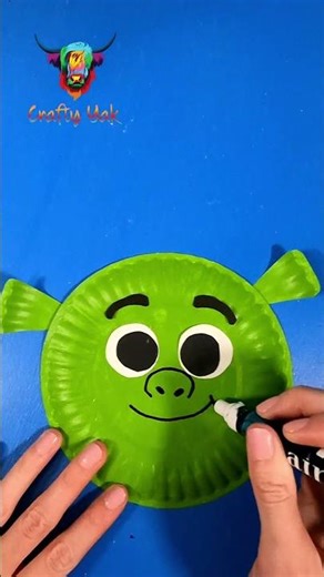 DREAMWORKS. SHREK. / SHREK. CRAFT. #shrek #paperplatecrafts #dreamworks