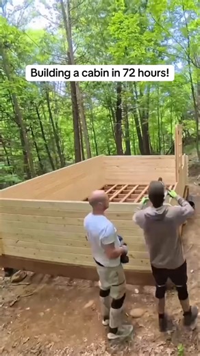 He built a cabin in 3 days while the wife was out of town! #logcabin #build #guesthouse #viral #bunkie | Bunkie Life