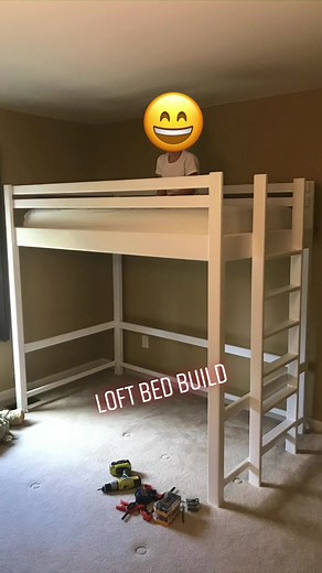 DIY Loft Bed Build for Kids Room Furniture