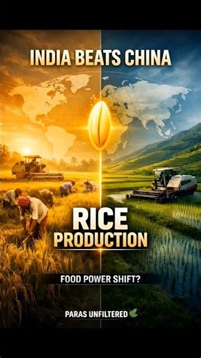 INDIA world's largest Rice Producer🍚🌾Productivity remains Low