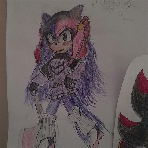 am I good? #shadowthehedgehog #rosethewolf #artwork #drawing