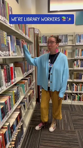 We’re LIBRARY WORKERS! 📚🫶🏻✨ #bestjob #librarytiktok #publiclibrary #librarylife #librarylove #bookish #fun #trending #librarytok #booktok #libraryworkerappreciation #capcut