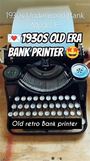 Uncover the 1930s Legend: Underwood Bank Model E 🏛️⌨️ #VintageTech #MechanicalASMR
