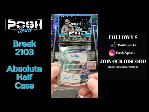 2025 Panini Absolute Football 6 Box Half Case Break - Break #2103