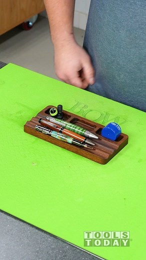 What do you think of how this looks? Making a fluted desk organizer on the CNC machine using the Amana Tool 45918 3/8" radius core box, 45981 1/8" radius 1/2" diameter bowl and 46202-K 1/4" downcut bit on the Stepcraft M.1000 CNC machine, all available on our website! The plans for the whole desk organizing system are also available on our site, item no. MODESK - - - - - - - #TeamTOOLSTODAY - - - - - - - #toolstoday #cncmachine #cnc #maker #makersgonnamake #cncrouter #oddlysatisfying | Toolstoda