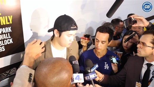 2.4K views · 103 reactions | Shohei Ohtani discussed the Los Angeles Dodgers being on the brink of elimination against the San Diego Padres in the NLDS, Tanner Scott having success against him, and more after Game 3. | Dodger Blue | Facebook
