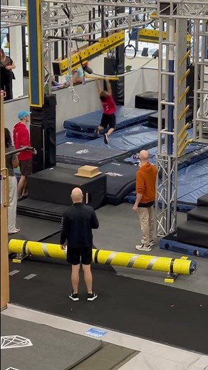 Hank Ninja on the Trapeze in competition at MOTIVE School of Movement #ninja #anw #ninjawarrior