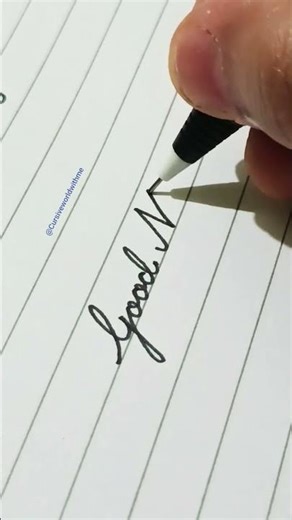 Good Morning in cursive #cursivewriting #handwriting #goodmorning #asmr #shorts