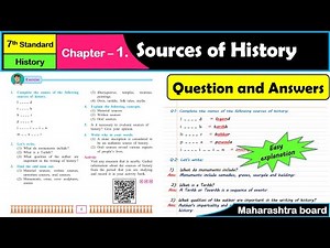 1 Sources of History | Question Answers | 7th class History and Civics | MH State Board