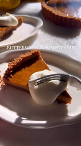 16K views · 138 reactions | butterscotch pumpkin pie 不 my favorite iteration of pumpkin pie begins with making butterscotch. a ginger snap crust makes this easy (zero pie crimping skills required) and perfect for this silky smooth pie. recipe link in the comments! #pumpkinpie #pie #pierecipe #recipe #recipeideas #deliciousfood | A Cozy Kitchen | Facebook