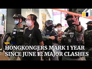 Hong Kong police arrest protesters marking one year anniversary of June 12 major clashes