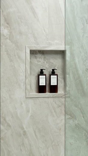 The High-End Shower Look Without the High-End Maintenance | Crema Marfil InnovaShower Wall Panels