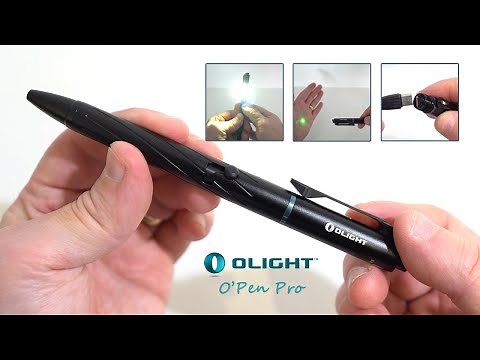 OLIGHT O'Pen Pro - 120 lumens Penlight with green laser pointer, L-bolt 3 in 1 control & Type-C port