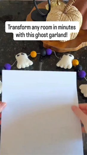 29K views · 2.1K reactions | Make Halloween extra fun with this simple ghost garland!  Just a few materials and a couple of minutes — and you’ve got the cutest spooky decoration. Kids will love helping, and your space gets a festive upgrade instantly! halloween craft, ghost garland, diy halloween decor, spooky craft for kids, easy halloween activity, diy party decoration | GenioKid - Early Learning: speech, counting, motor skills | Facebook