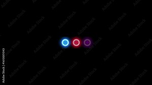 Animation loading bar 3 dots looping progress icon on black background Loading is indicated by a dot.loading Dots upload or download animation Waiting symbol with Alpha Channel.4k