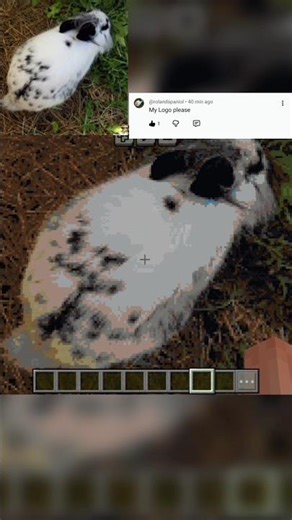 Minecraft pe making pixel art #shorts #ytahorts #minecraft