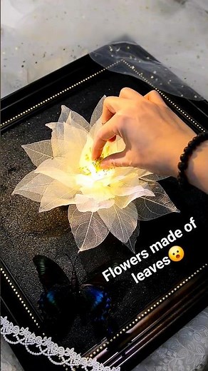 Easy DIY Flowers from Real Leaves 🌿 Beautiful Nature Craft Tutorial ✨