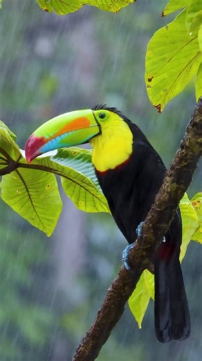 Advance Wildlife Education on Instagram: "Keel-billed Toucans are very social birds that often play or often "duel" with each other using their bills, and throw fruit into each other's mouths. The Keel-billed Toucan is the national bird of Belize. The bill of toucans seems large and cumbersome but it is in fact a spongy, hollow bone covered in keratin, a very light and hard protein! AWEsome video by @incrediblebirding Follow for more Wildlife ❤️➡️ @advance_wildlife_education #toucan #bird #birds