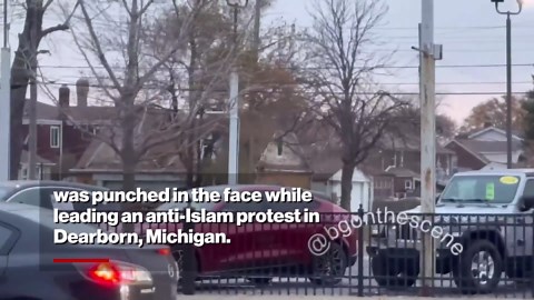 Pardoned January 6 rioter Jake Lang decked during Anti-Islam rally