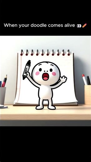 Doodle AI animation #animation #artshorts #doodleart #aiart