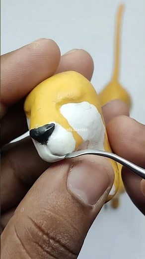 Diy Cheetah 🐆 with polymer clay #shorts #viral #viralvideo