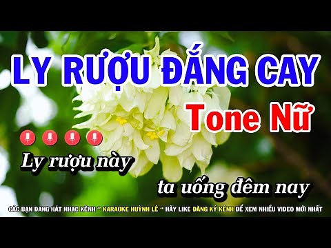 Karaoke Ly Rượu Đắng Cay - Tone Nữ Nhạc Sống Mới | Huỳnh Lê