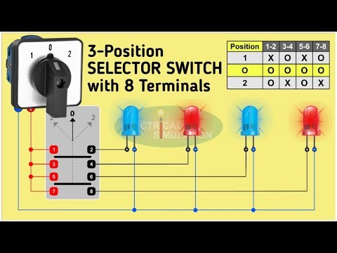 How a 3-Position Selector Switch with 8 Terminals Works
