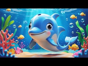 Baby Dolphin Dance Song 🐬 Nursery Rhymes for Kids | Toddler Learning & Fun Ocean Animals Video