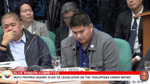 “Your honor, I invoke my right against self-incrimination,” Wawao Builders owner Mark Allan Arevalo responded, when Senator Jinggoy Estrada asked him if he was involved in any ghost projects during today’s Senate hearing. Courtesy: Senate PRIB | GMA News