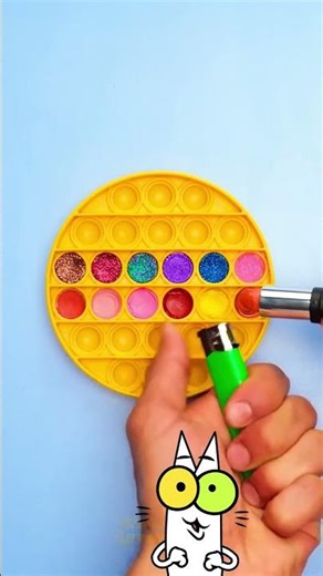 Transform Your Pop It into a Stunning Eyeshadow Palette! 🎨✨ | DIY Makeup Magic #shorts